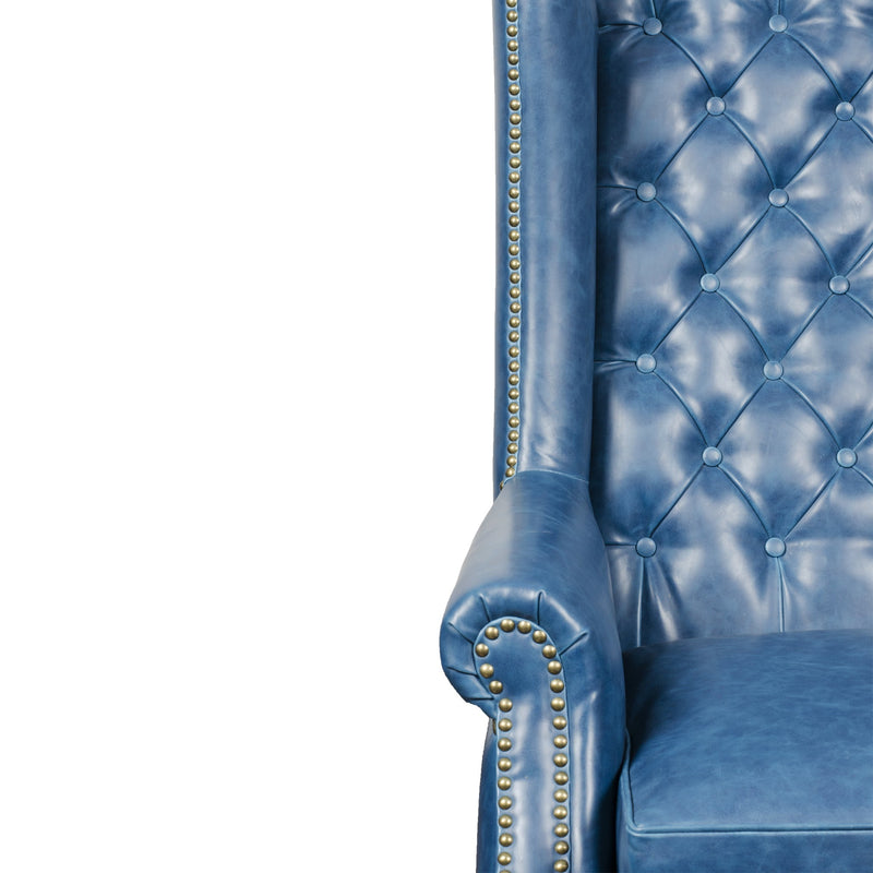 Heritage Wing Chair in Blue