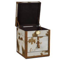 Hair-on Leather Bed Side Table