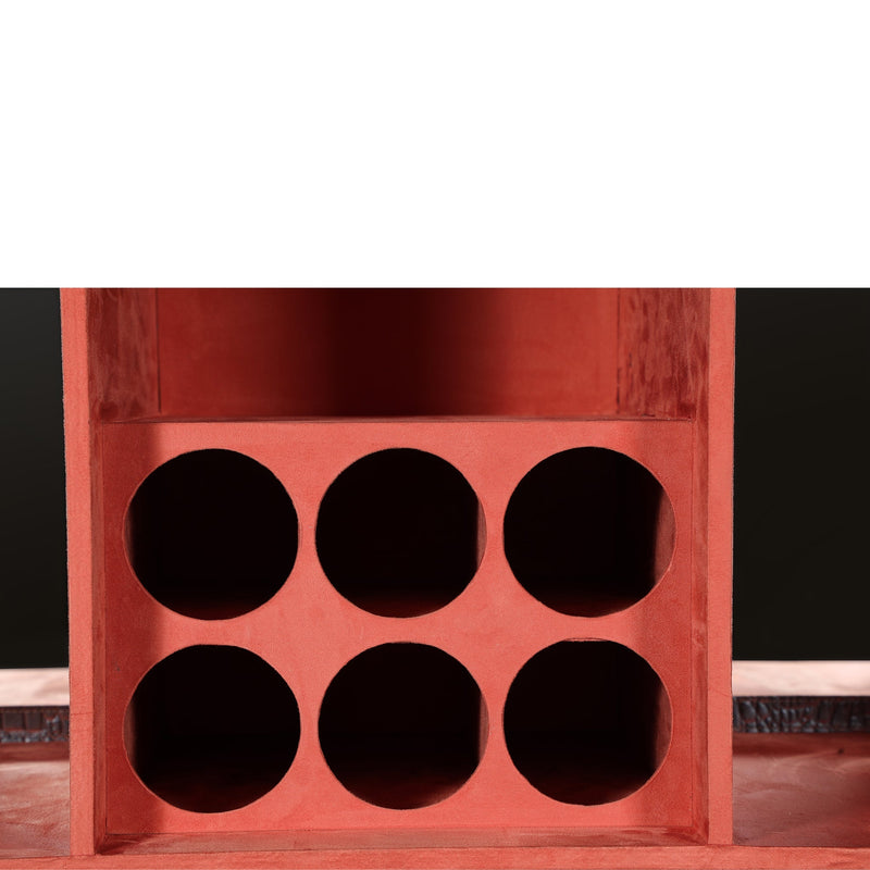 Heritage Trunk Bar on Stand - Vintage Brown Tan