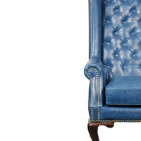 Heritage Wing Chair in Blue