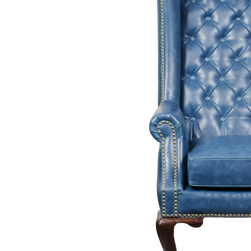 Heritage Wing Chair in Blue