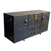 Manhattan Potable Bar Console- Black