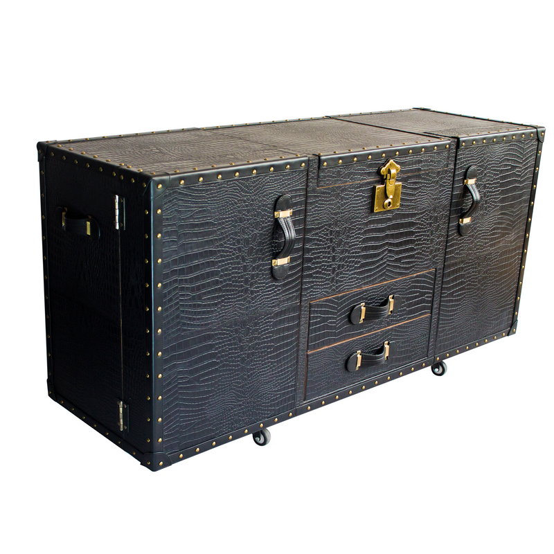 Manhattan Potable Bar Console- Black