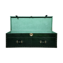 Load image into Gallery viewer, Long Seating and Storage Trunk - Bottle Green

