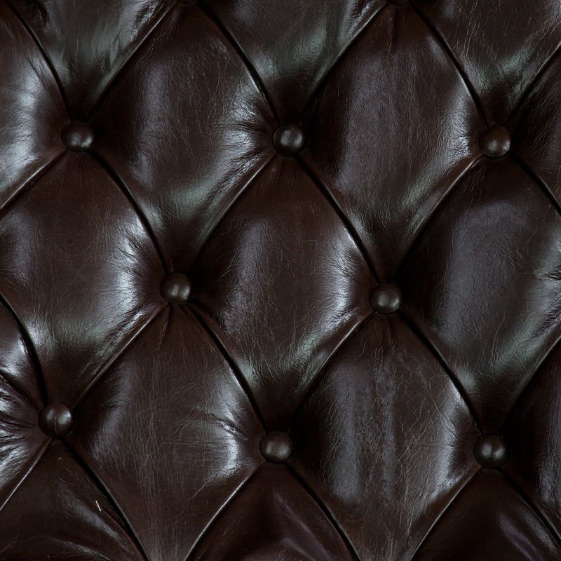 Churchill Leather Reading Chair with Foot Stool