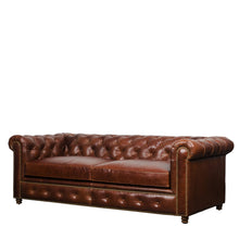 Load image into Gallery viewer, Gentleman’s Club Three Seater Chesterfield Sofa
