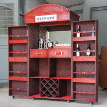 Load image into Gallery viewer, London Telephone Booth Portable Bar
