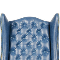 Heritage Wing Chair in Blue