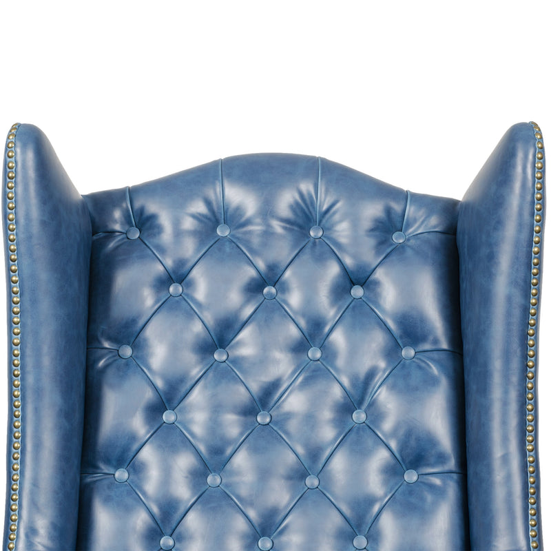 Heritage Wing Chair in Blue