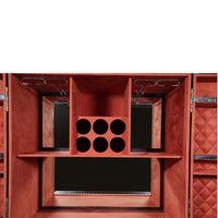 Heritage Trunk Bar on Stand - Vintage Brown Tan