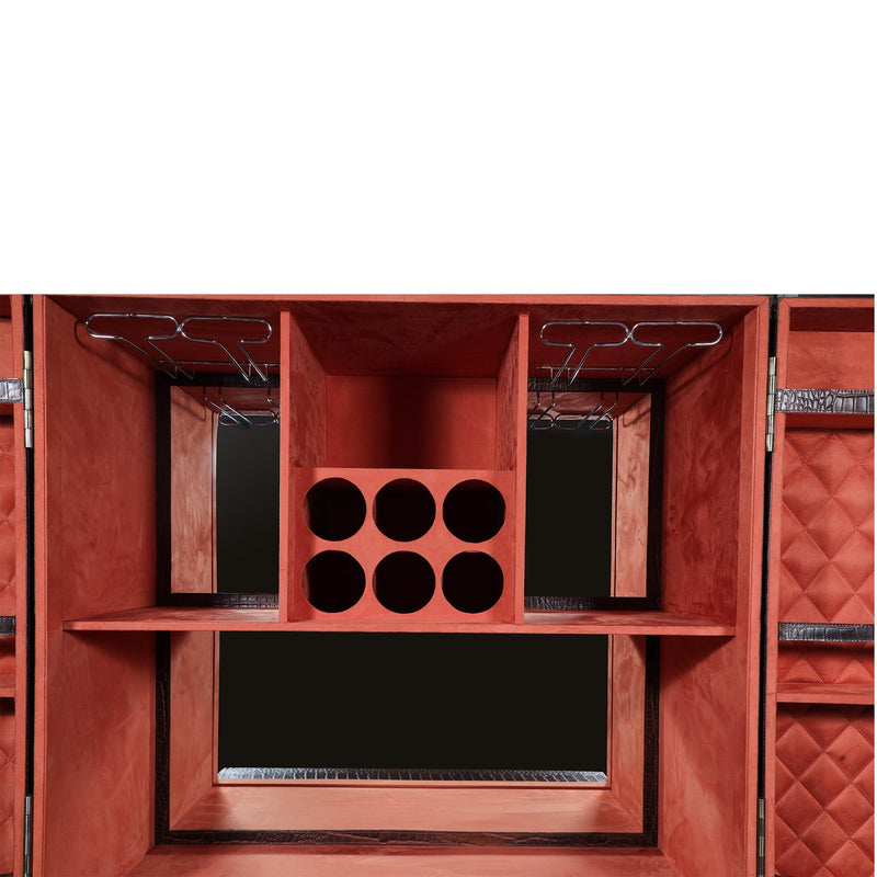 Heritage Trunk Bar on Stand - Vintage Brown Tan