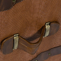 Leather Vintage Trunk Coffee Table - Tan