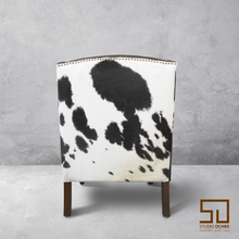 Load image into Gallery viewer, Directors Wing Chair with Fur Back
