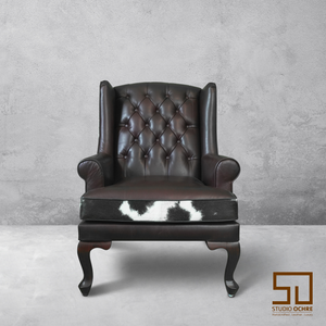 Directors Wing Chair with Fur Back