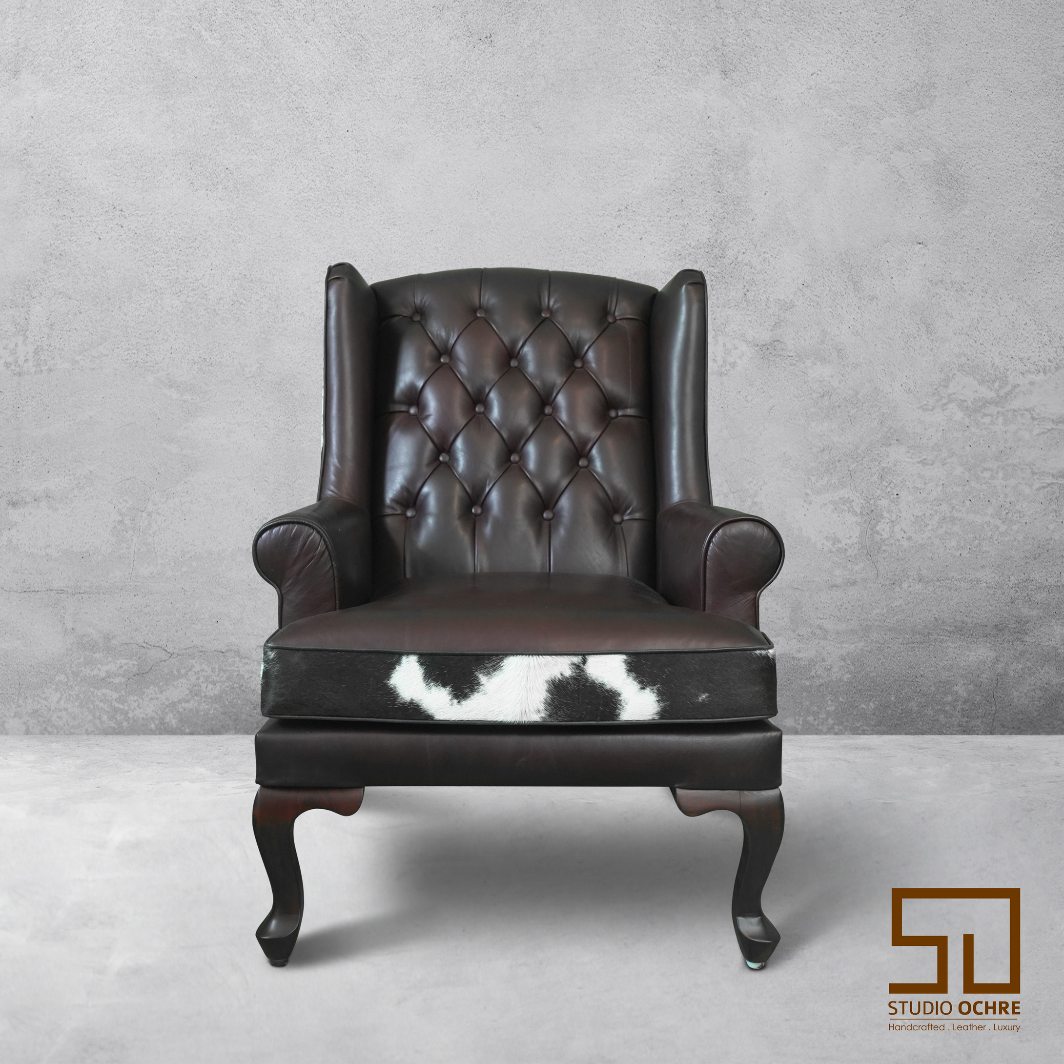 Directors Wing Chair with Fur Back
