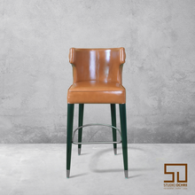 Load image into Gallery viewer, Timothy Bar Stool (Italian Leather)
