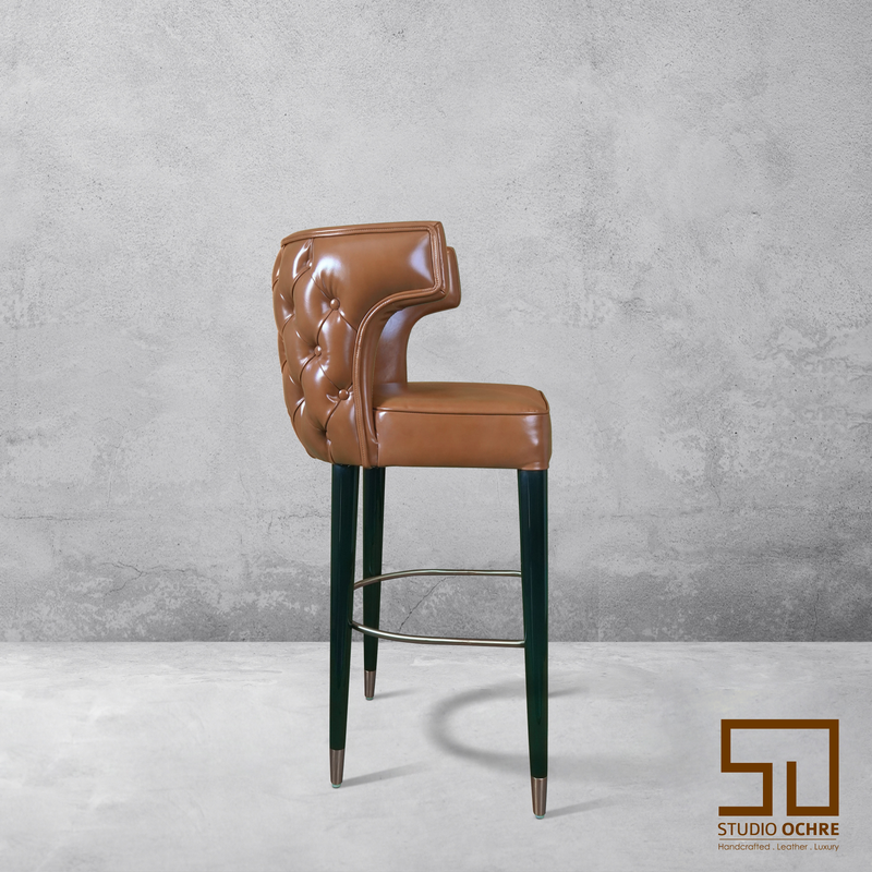 Timothy Bar Stool (Italian Leather)