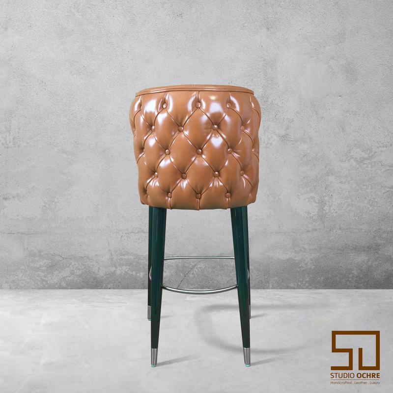 Timothy Bar Stool (Italian Leather)