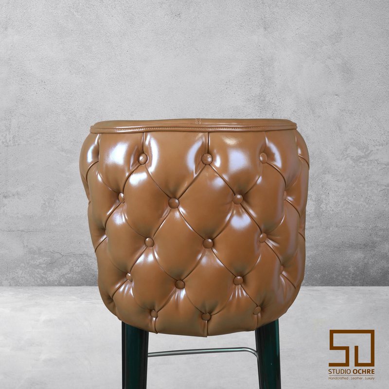 Timothy Bar Stool (Italian Leather)