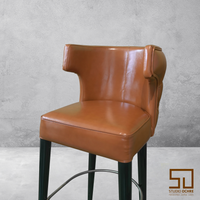 Timothy Bar Stool (Italian Leather)