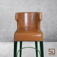 Load image into Gallery viewer, Timothy Bar Stool (Italian Leather)
