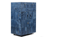 Heritage Trunk Bar Cart - Blue