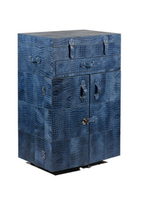 Heritage Trunk Bar Cart - Blue