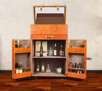 Heritage Trunk Bar Cart - Tan