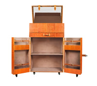 Heritage Trunk Bar Cart - Tan