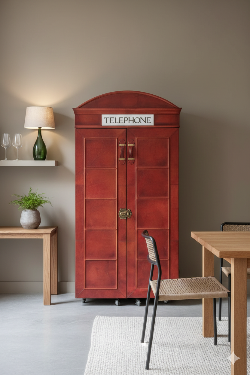 London Telephone Booth Portable Bar