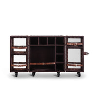 Heritage Mini Trunk Bar - Vintage Brown