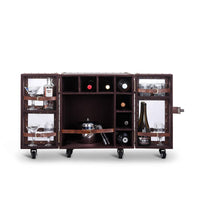 Heritage Mini Trunk Bar - Vintage Brown