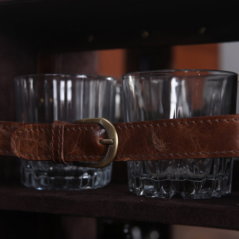 Heritage Mini Trunk Bar - Vintage Brown
