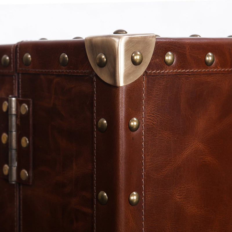 Heritage Mini Trunk Bar - Vintage Brown