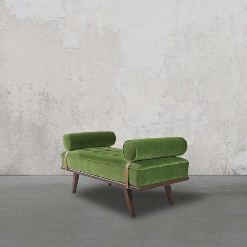 Nordic Bench - Green Fabric