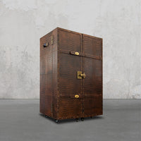 Heritage Trunk Bar Cart - Vintage Brown Tan