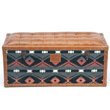 Load image into Gallery viewer, Traditional Textile Seating cum Storage Trunk

