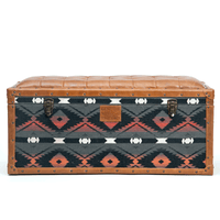 Traditional Textile Seating cum Storage Trunk