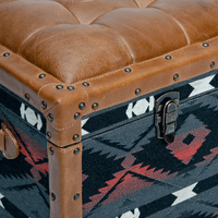Traditional Textile Seating cum Storage Trunk
