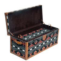Traditional Textile Seating cum Storage Trunk