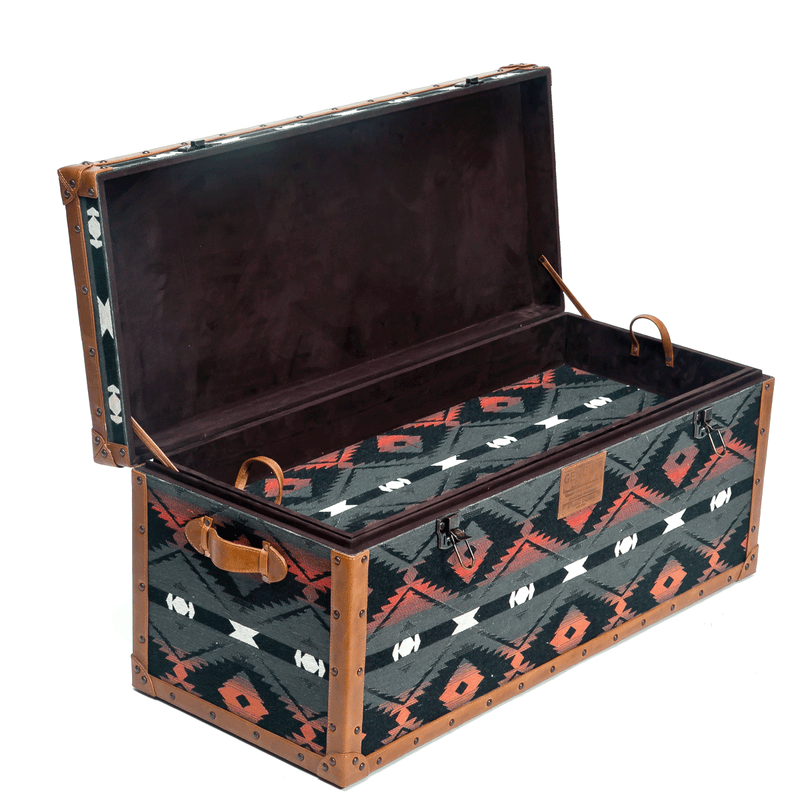 Traditional Textile Seating cum Storage Trunk