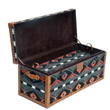 Load image into Gallery viewer, Traditional Textile Seating cum Storage Trunk
