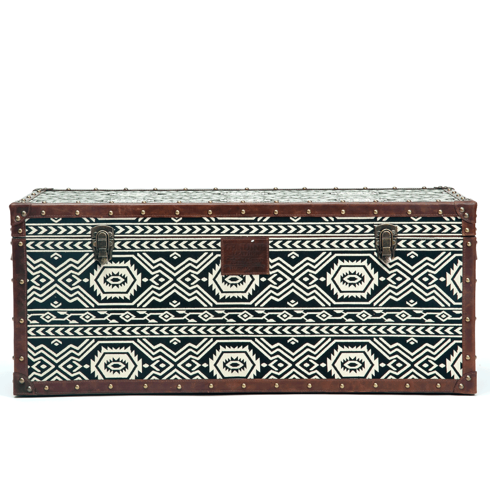 Tribal Textile Seating cum Storage Trunk