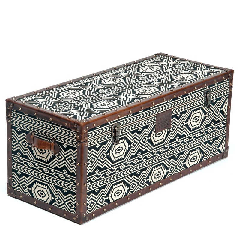 Tribal Textile Seating cum Storage Trunk