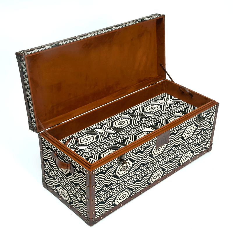 Tribal Textile Seating cum Storage Trunk
