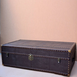 Vintage Trunk Coffee Table - Espresso Brown