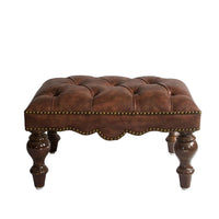 Churchill Leather Reading Chair with Foot Stool