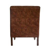 Churchill Leather Reading Chair with Foot Stool