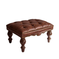 Churchill Leather Reading Chair with Foot Stool