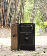 Load image into Gallery viewer, Bed Side Table with Top Open - Black Croco

